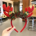 Red Large Antler Headband