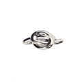 Fermaglio per capelli a nodo in lega d'argento lucido con design metallico curvo - 2#-Nodo Argento