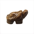 Handcrafted tiger eye stone turtle figurine with smooth polished finish and natural stripes - Tiger Eye 1.5 Inch