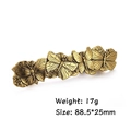 Dettaglio del fermaglio per capelli a farfalla vintage in argento antico con dimensioni - Oro Antico