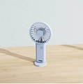 Portable light blue mini USB fan with round base and minimalist handheld design - F8 Basic Model / Blue