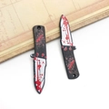 Cartoon bloody dagger charms made of acrylic for Halloween earrings or pendants - Acrylic Blood Stain Dagger-16986
