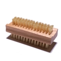 Dual-sided beech wood nail brush with natural bristles and ergonomic wooden handle - Beech Wood Sisal Nail Brush