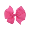 Cute hot pink grosgrain ribbon bow headband hair accessory for toddlers and babies - Pink