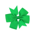Classic bright green grosgrain ribbon bow hair clip accessory for kids and babies - Forest Green