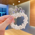 Fq1017b Fascia Per Capelli Con Strass Colorati E Corona Di Perle