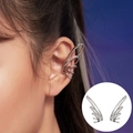 Silver Rhinestone Inlaid Wing Shaped Ear Cuff (ED2174)