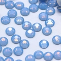 Flatback light blue opal glass rhinestones for nail art and DIY jewelry decorations - SS3 1.3mm Approx 140pcs / Blue Opal