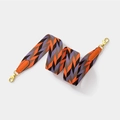 Stijlvolle brede vervangende tassenriem met geometrisch ruitpatroon en gouden draaibare haken. - Breedte 5cm Lengte 70cm / Oranje Gouden Gesp