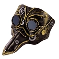 Maschera da medico della peste steampunk nera con ingranaggi metallici per cosplay - Taglia unica / Nero