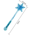 Blue Frozen snowflake fairy wand toy with 55cm length and 14.2cm width dimensions - New Blue Snowflake Wand With Projection