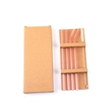 Pink glass straw set including 2 straight, 2 curved straws, brush and paper gift box - 0.8x20CM Set (Pink)