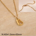 Collana in titanio dorato lucido con ciondolo a lettera B in strass per donna - Lettera B Dorata (KN286971-Z)