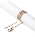 Delicate golden chain with lobster clasp wrapped around a white cylinder for jewelry DIY - 43cm / KC Gold Flattened Chain