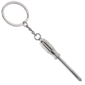 Mini metal Phillips screwdriver keychain tool accessory in silver polished finish - Screwdriver