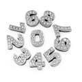 Een Set Diamanten Cijfers 0-9 / 10mm binnendiameter