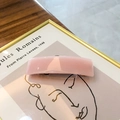 8.5cm minimalist light pink acetate hair clip with a glossy finish for women's ponytail - Cherry Pink