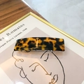 Minimalist 8.5cm acetate hair clip with classic tortoiseshell pattern and spring clip - Coffee Tortoise Shell
