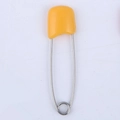 Yellow smiley face safety pin for babies with durable stainless steel needle - Small / Yellow