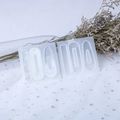 Molde de silicona translúcida para horquillas DIY en formas rectangulares y de gota - Molde de Pinza de Pelo de Espejo 516J
