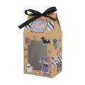Halloween brown kraft paper window gift box with Trick or Treat print and black ribbon - Magician