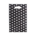 Polka dot party favor bag in black with white circles and die-cut handle - 10pcs/Pack / Light Gray