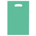 Single green pearlescent plastic gift bag with handles for party favors and candy - Grass Green
