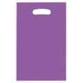 Solid purple pearlescent gift bag with die-cut handle for wedding and birthday favors - Purple