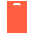 Solid orange pearlescent plastic gift bag with die-cut handles for parties - Orange Red