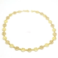 Hip-Hop Goldkette mit lachenden Gesichtern, besetzt mit funkelnden Zirkoniasteinen - Smiley-Halskette