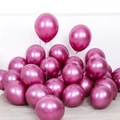Thick metallic rose red latex balloon for birthday and wedding party decorations - 12 Inch 2.8g Metallic Rose Red 50Pcs