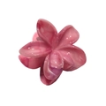 Pink and white marbled flower hair claw clip in a unique candy-colored plumeria design - Marble Plumeria [Pink]