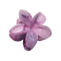 Elegant purple marble flower hair claw clip with golden center detail on white background - Marble Plumeria [Purple]