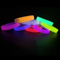 Vibrant glow sticks bracelets in assorted neon colors for night parties and festivals - Multicolor