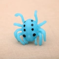 Blue polka dot spider toy for Halloween party favors and creepy prank decorations - Spider