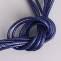 2mm dark blue waxed cord necklace string with detailed braided texture for DIY jewelry - 5m/bag 2MM / Dark Blue