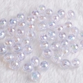 Transparent White AB / 8mm Diameter Approximately 2mm Aperture 50 Pieces/pack