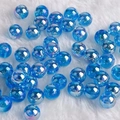 Transparent Dark Blue AB / 6mm Diameter Approximately 2mm Aperture 100 Pieces/pack