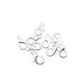 Pack of eight silver alloy lobster clasps for DIY jewelry making and bracelet repairs - 100Pcs/8x14mm / Bright Silver