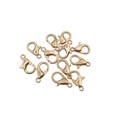Bulk gold metal lobster clasps for DIY jewelry making and necklace chain connectors - 100Pcs/8x14mm / KC Gold