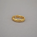 Minimalistischer vergoldeter Messingring mit verstellbarem offenem Band für Damen - Einstellbar Offen / Gold