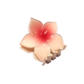 Sweet gradient pink and white plumeria flower hair claw clip in resin material - Maple Leaf Claw [Red]