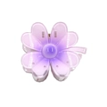 Elegant purple candy-colored flower hair claw clip with translucent gradient finish - Clover Claw [Purple]