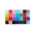 Caja De 28 Cuentas De Jade De Imitación De Color Sólido 6 Mm 50 Unidades Por Cuadrícula 1400 Unidades Por Caja