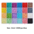 Light Color Solid Lacquered Seed Beads / 1 Set/Pack