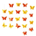 Gele en oranje vlinder papieren slingers voor feestversiering hangend in verticale strengen - 1 Stuk / Oranje gradiënt