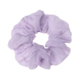 French style pleated purple scrunchie with soft fabric texture for elegant hair styling - Purple