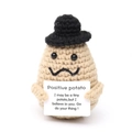 Khaki Potato With Black Hat P Card