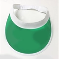Neon green transparent PVC sun visor hat with a white elastic headband for summer sun protection - Green