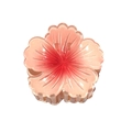 Pink gradient plumeria hair claw clip with candy color resin and floral design - Hibiscus Flower Claw [Red]